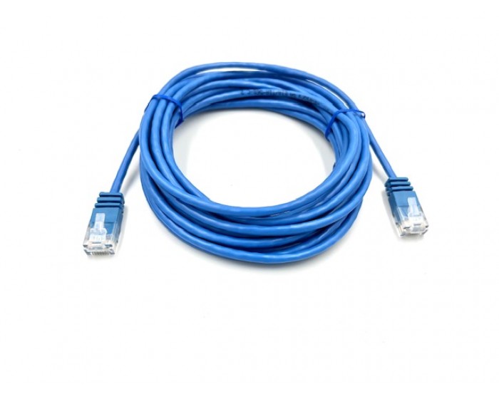 Cat6 UTP Slimline Blue Lead 5mtr