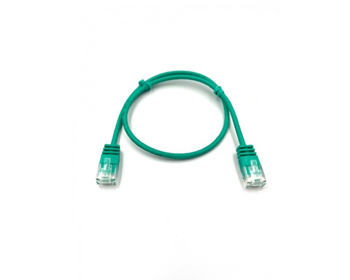 Cat6A UTP Slimline Green Lead  0.5mtr