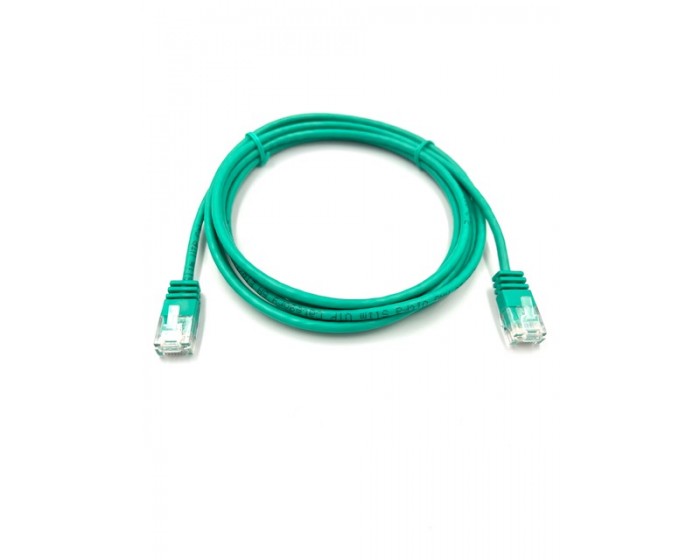 Cat6A UTP Slimline Green Lead 2mtr